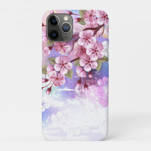 Pink Sakura on Painting Background Case-Mate iPhone Case