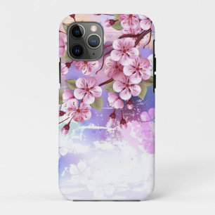 Pink Sakura on Painting Background Case-Mate iPhone Case