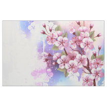 Pink Sakura on Painting Background