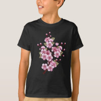 Pink Sakura on Painting Background