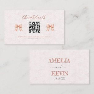 Pink Sakura Ribbon – Japanese-Inspired Place Card