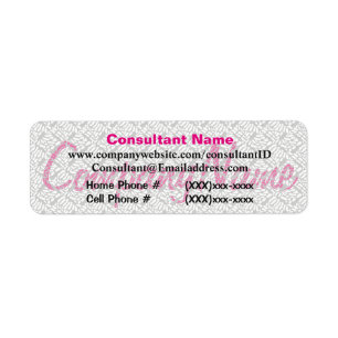 Pink Sales Consultant Label
