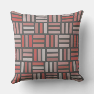 Pink Salmon Geometric Cushion