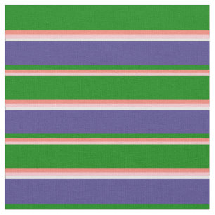 Pink, Salmon, Green, Dark Slate Blue, and White Fabric