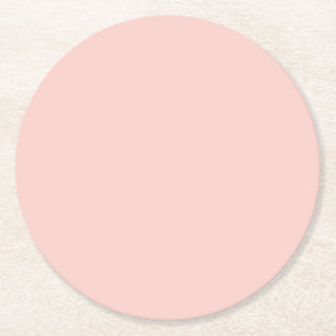 Pink Salt Solid Colour Round Paper Coaster