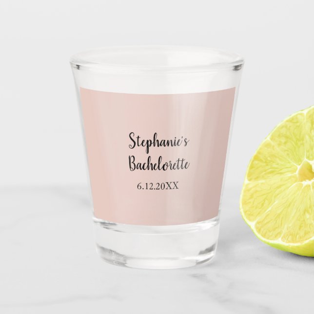 Pink Salt Wedding Bachelorette Party Gift Favour Shot Glass (Front)