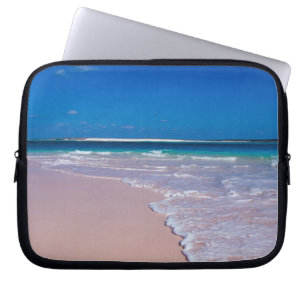 Pink sand beach at Conch Bay, Cat Island, Laptop Sleeve