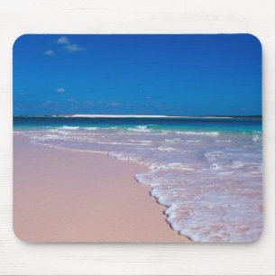 Pink sand beach at Conch Bay, Cat Island, Mouse Pad