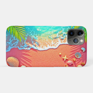 Pink Sand Beach Paradise Design Case-Mate iPhone Case