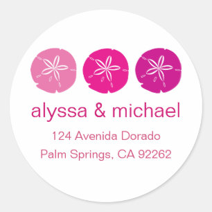 Pink Sand Dollar Address Labels
