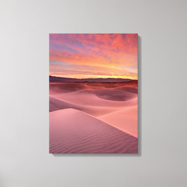Pink sand dunes, Death Valley, CA Canvas Print (Front)