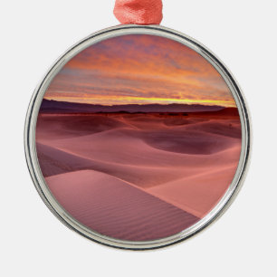 Pink sand dunes, Death Valley, CA Metal Tree Decoration