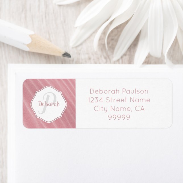 Pink Sand Ripples Personalised Address Label (Insitu)