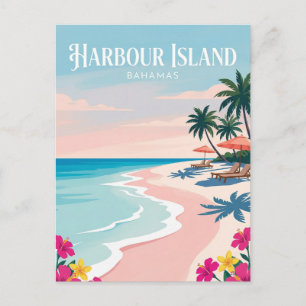 Pink Sands Beach Bahamas Postcard