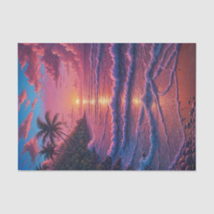 Pink Sands Beach Cove Decoupage Tropical Beach Tissue Paper