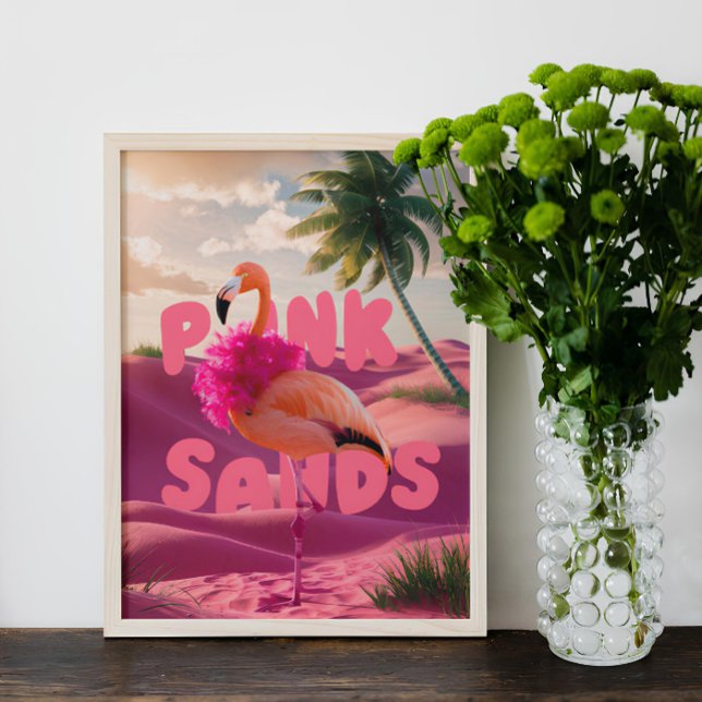 pink sands flamingo  poster (Creator Uploaded)