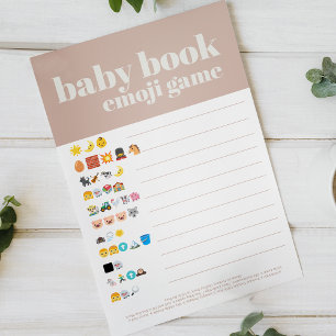 Pink Sandstone Typography Baby Book Emoji Game Flyer