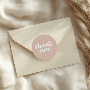 Pink Sandstone Typography Baby Shower  Classic Round Sticker