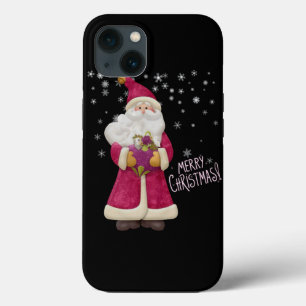 Pink Santa Claus, Vintage Santa Claus, Merry Chris iPhone 13 Case