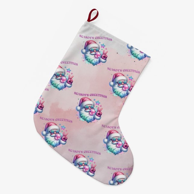 PINK SANTA STOCKINGS STYLEDBYTRREAL (Front (Hanging))