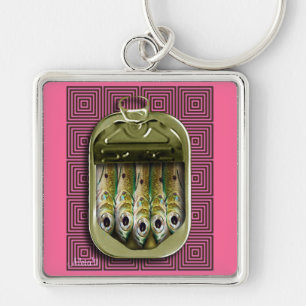 Pink Sardines Key Ring