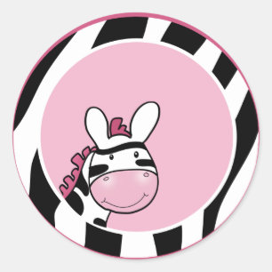 PINK SASSY ZEBRA STRIPE Envelope Seals