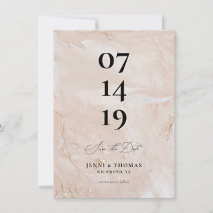 Pink Save the Date Announcement