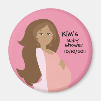 Pink Save The Date Baby Shower Magnet