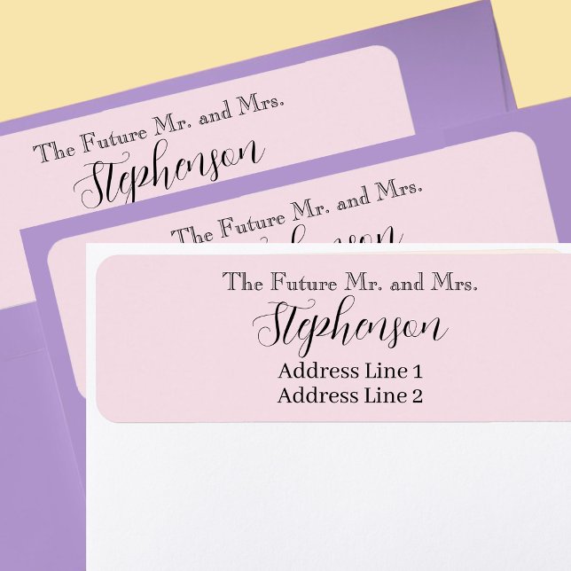 Pink Save The Date Custom Name Return Address (Creator Uploaded)