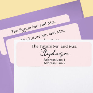 Pink Save The Date Custom Name Return Address