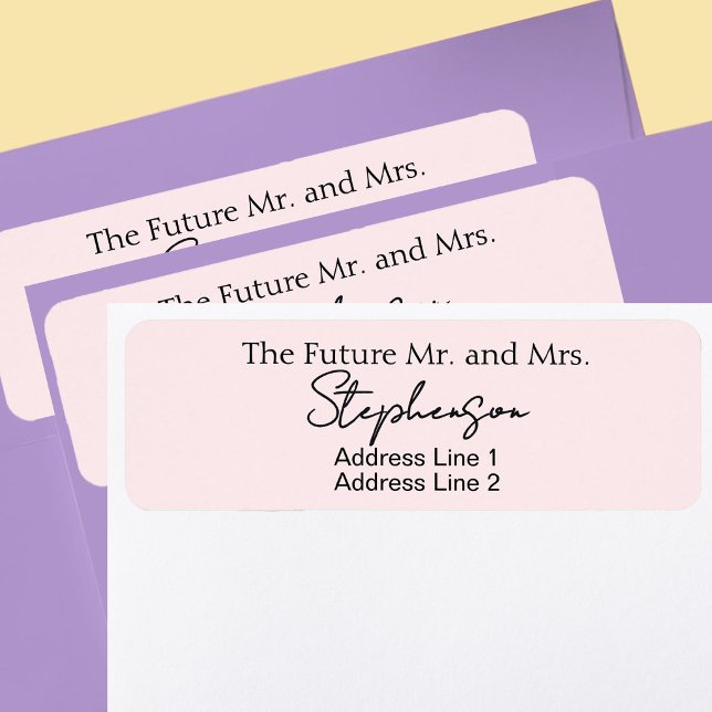 Pink Save The Date Custom Name Return Address (Creator Uploaded)
