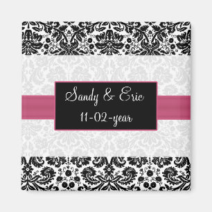 pink Save the date magnet