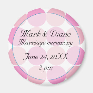 Pink Save the Date Magnet