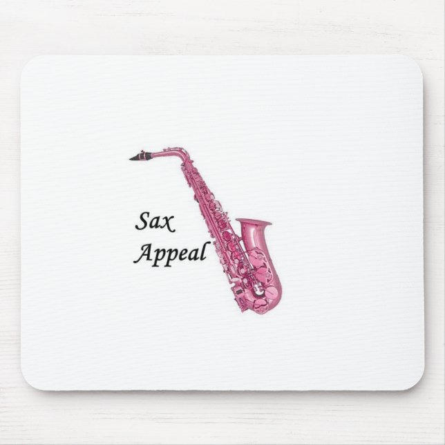 Pink Sax Mouse Pad (Front)