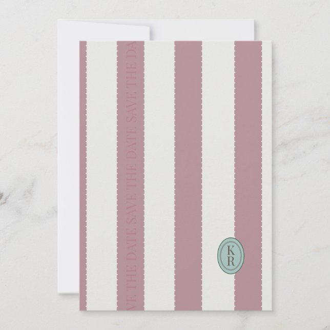 Pink Scalloped Edge Save The Date Invitation (Front)