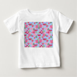 Pink Scandinavian Spring Baby T-Shirt