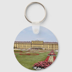 Pink Schonbrunn Castle, Vienna, Austria flowers Key Ring
