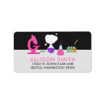 Pink Science Lab Label<br><div class="desc">Add a scientific touch to your correspondence with the Pink Science Lab Address Labels designed by Enchantfancy Design Company. These labels feature a science lab setting complete with things you might need for a science experiment including a pink microscope, petri dish, test tubes, and purple and pink chemistry beakers. It...</div>