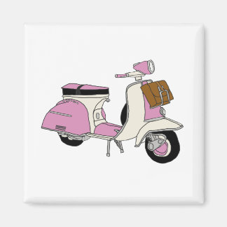 Pink Scooter Magnet