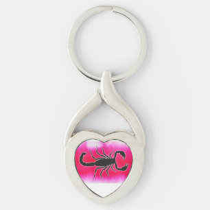 pink scorpio key ring
