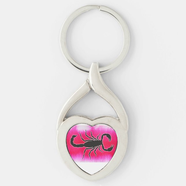 pink scorpio key ring (Front)