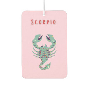 Pink Scorpio, zodiac, star sign Car Air Freshener