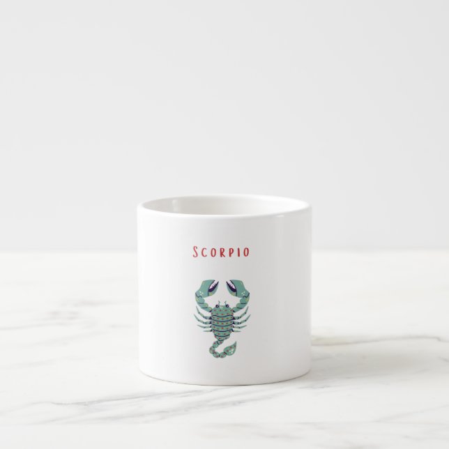 Pink Scorpio, zodiac, star sign Espresso Cup (Front)