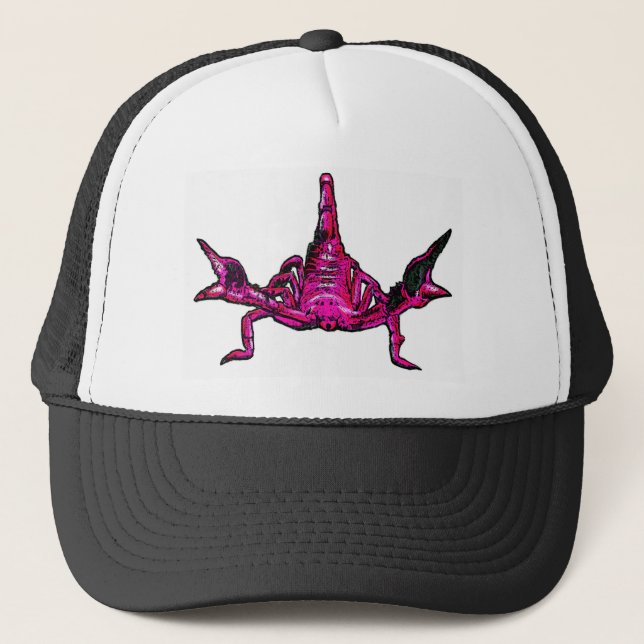 Pink scorpion queen trucker hat (Front)