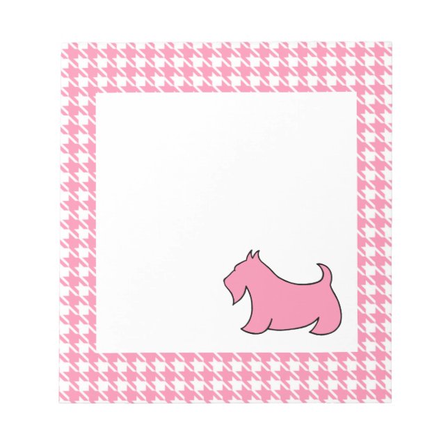 Pink Scottish Terrier School Notepad Gift (Front)