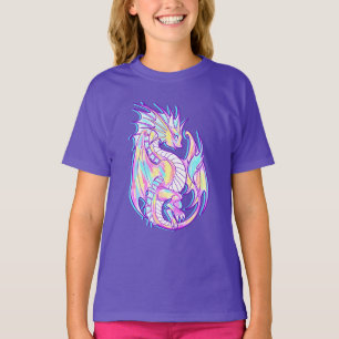 Pink Scribble Cute Girly Dragon Wyvern Inugami T-Shirt
