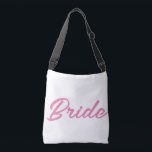Pink script bride tote bag<br><div class="desc">BRIDE TOTE BAG,  BACHELORETTE, BRIDAL SHOWER, WEDDING</div>