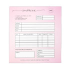 Pink Script Small Business Sales Invoice Receipt