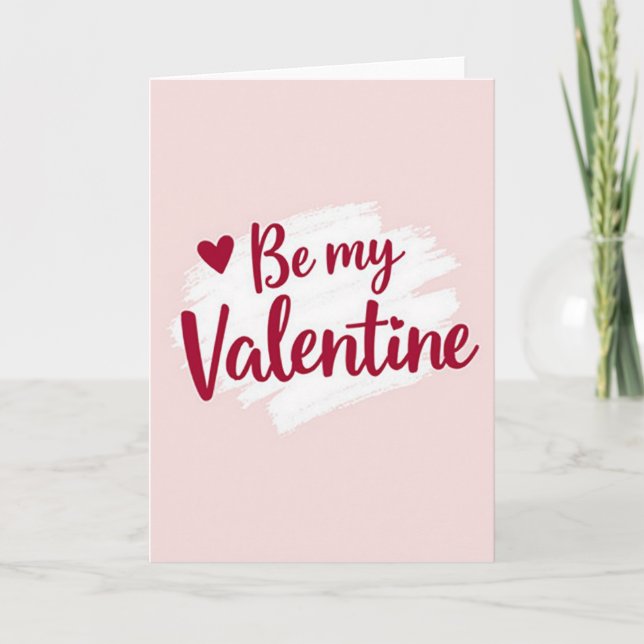Pink Script Valentine Card (Front)