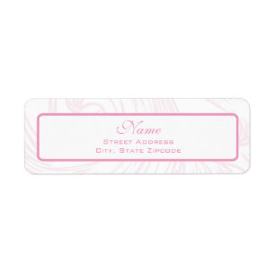 Pink Scroll Christening Address Label